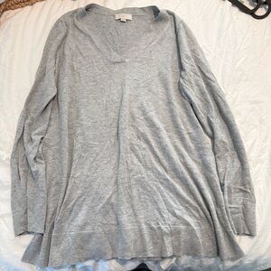 LOFT Light Gray Knit Top